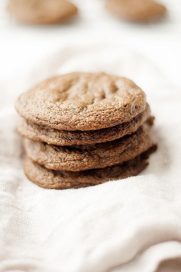 soft baked chocolate chocolate chip cookies