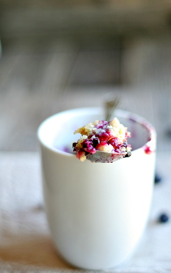 Single Serving Blueberry Muffin in a Mug