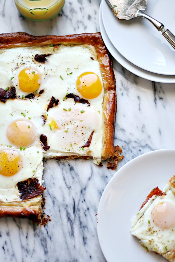 bacon and egg breakfast tart