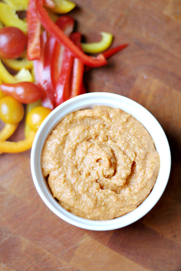 Spicy Roasted Red Pepper Hummus