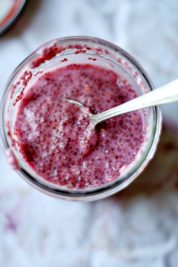 Raspberry Chi Pudding
