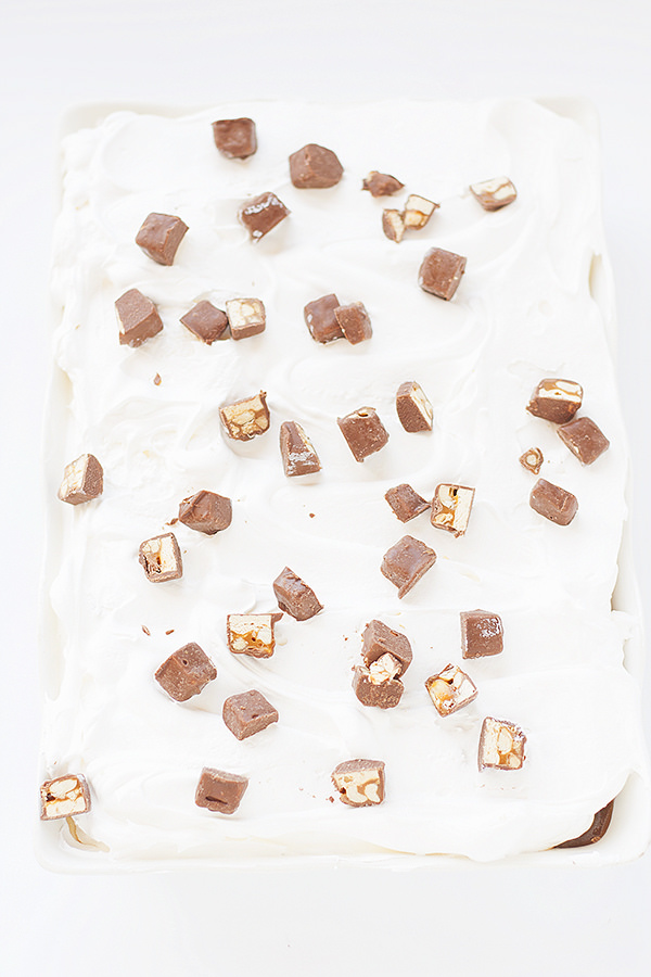 snickers brownie ice cream cake #IceCreamMonth
