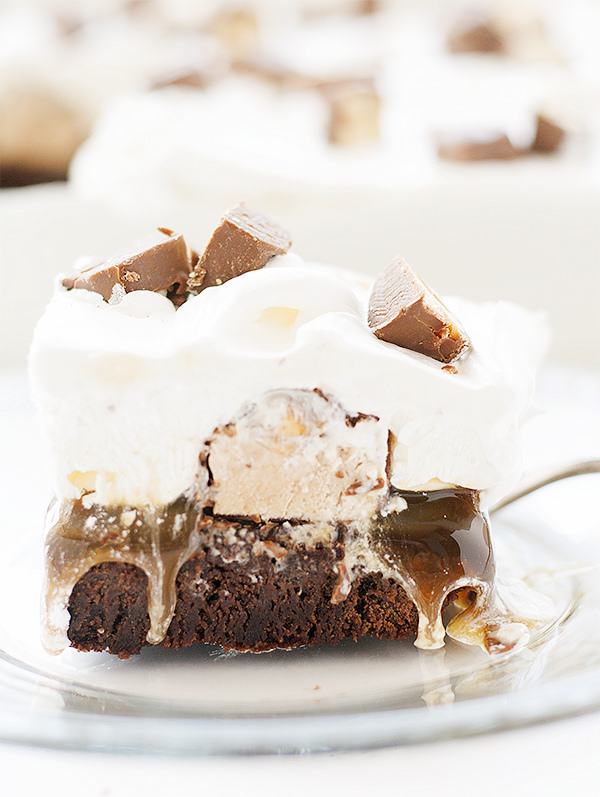 snickers brownie ice cream cake