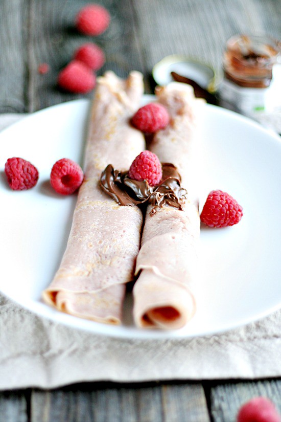 Raspberry Crepes