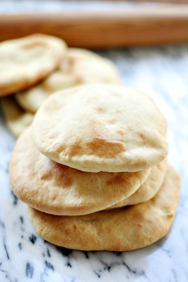 homemade pita bread