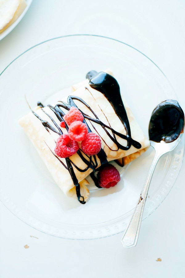 Ice Cream Crepes with Hot Fudge #IDelight