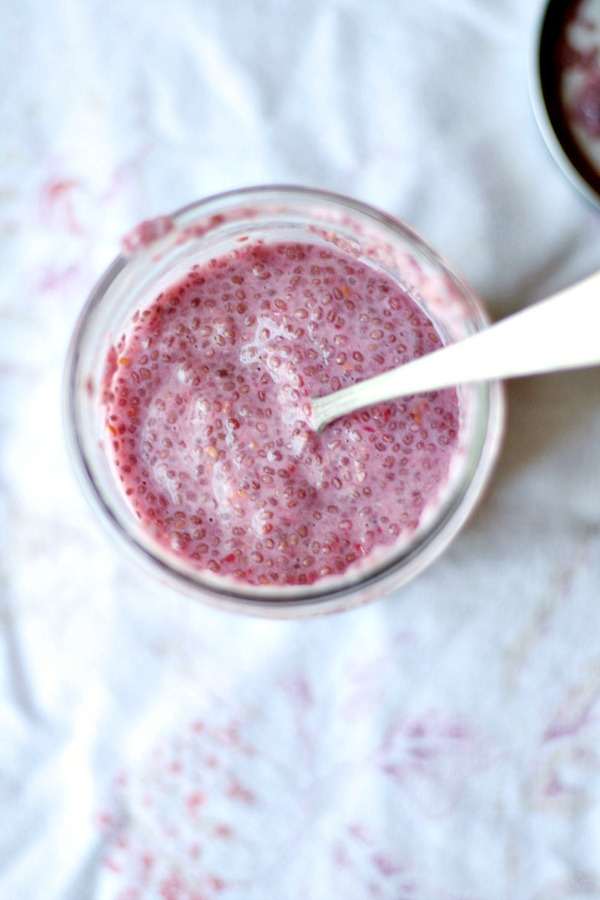 Raspberry and Chia Seed Pudding #glutenanddairyfree