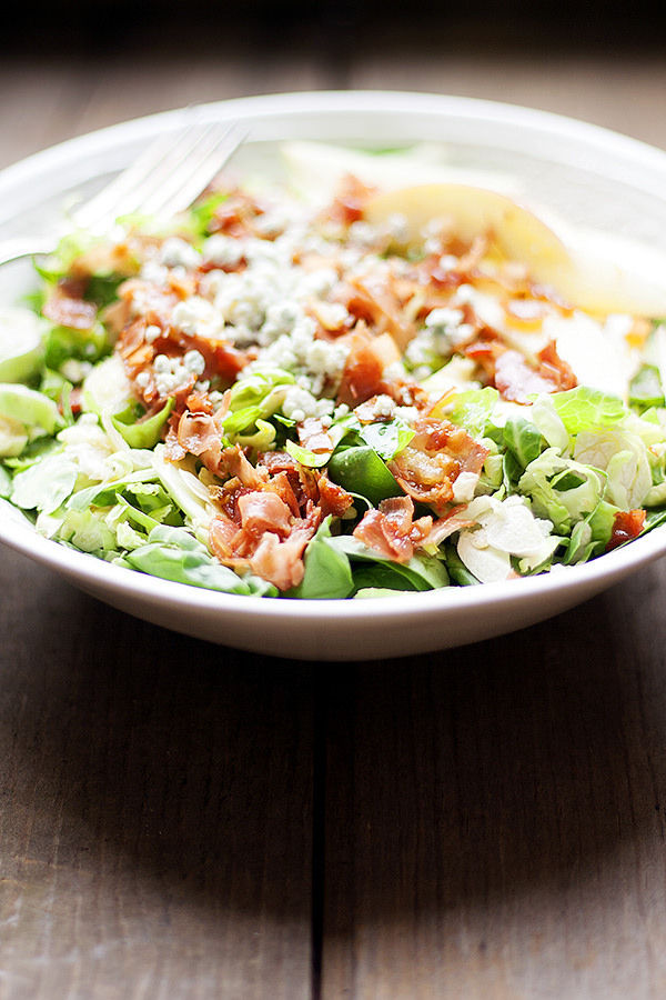 brussels sprout and spinach salad