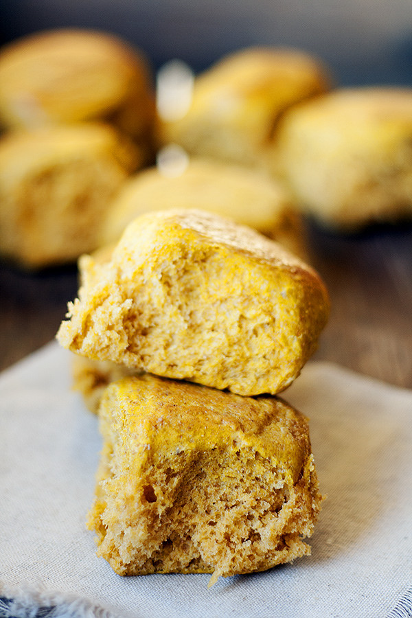 pumpkin wheat dinner rolls