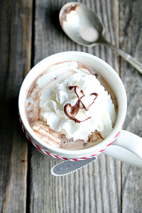 Chocolate and Hazelnut Hot Cocoa #hersheyheroes