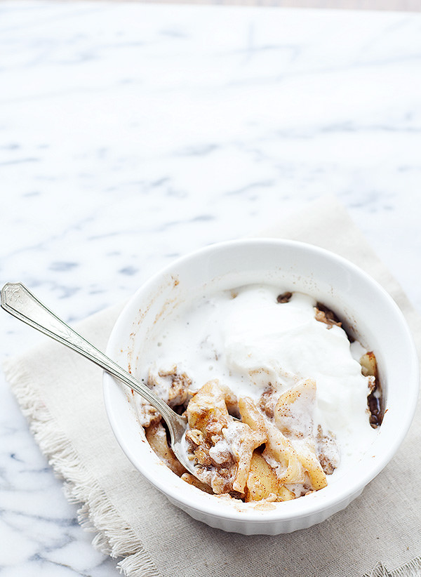single serving apple crisp ready in minutes