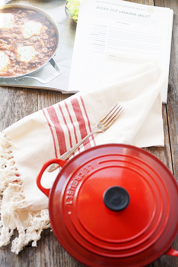 polka dot lasagna skillet