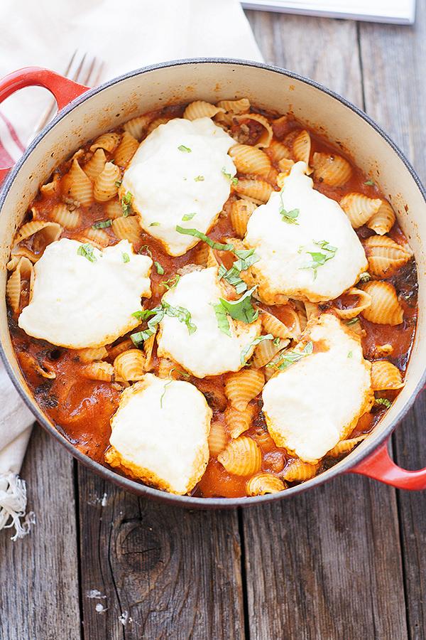 polka dot lasagna skillet