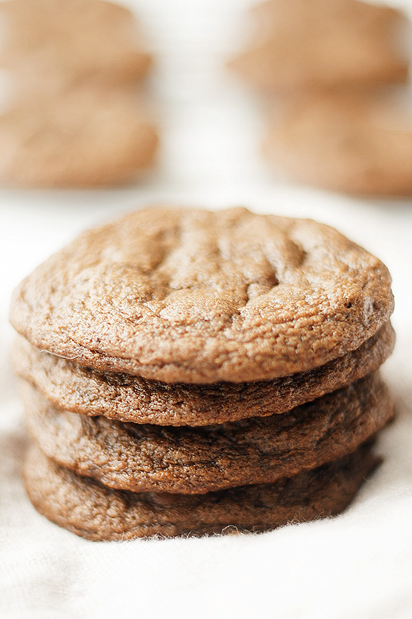 soft baked chocolate chocolate chip cookies