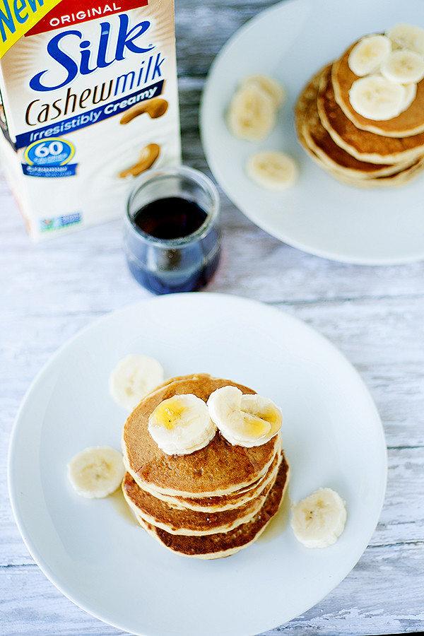 wheat free | dairy free banana nut pancakes #silkbloom @lovemysilk