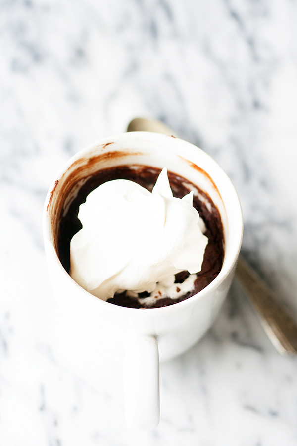 red velvet hot cocoa brownie in a mug