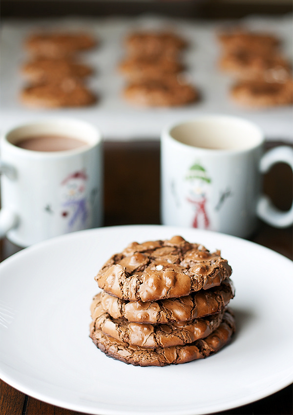easy holiday baking | flourless hot cocoa cookies