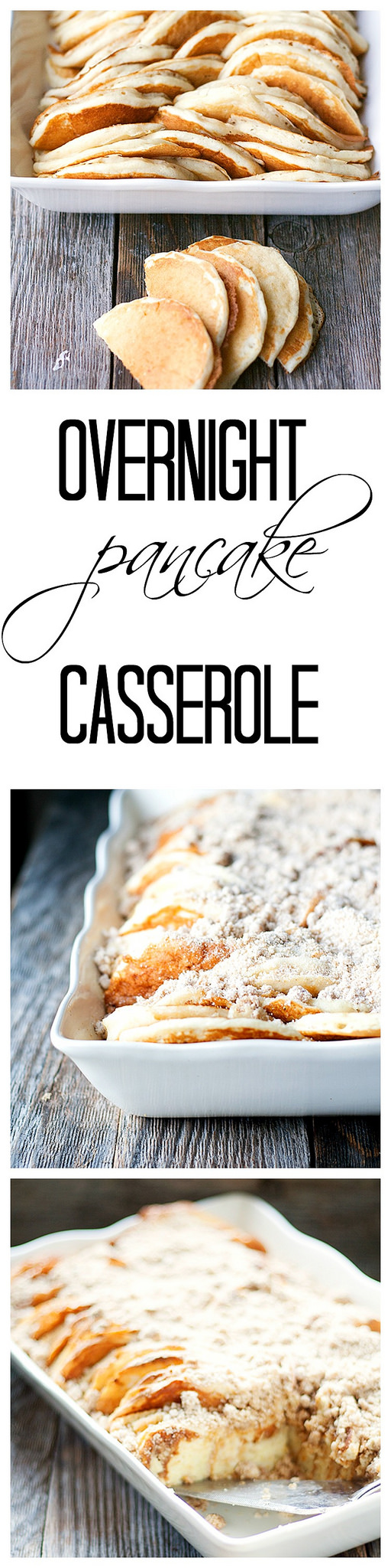 this overnight pancake casserole is an easy way to feed breakfast or brunch to  your hungry crowd