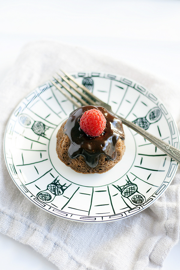 mini chocolate early grey bundt cakes