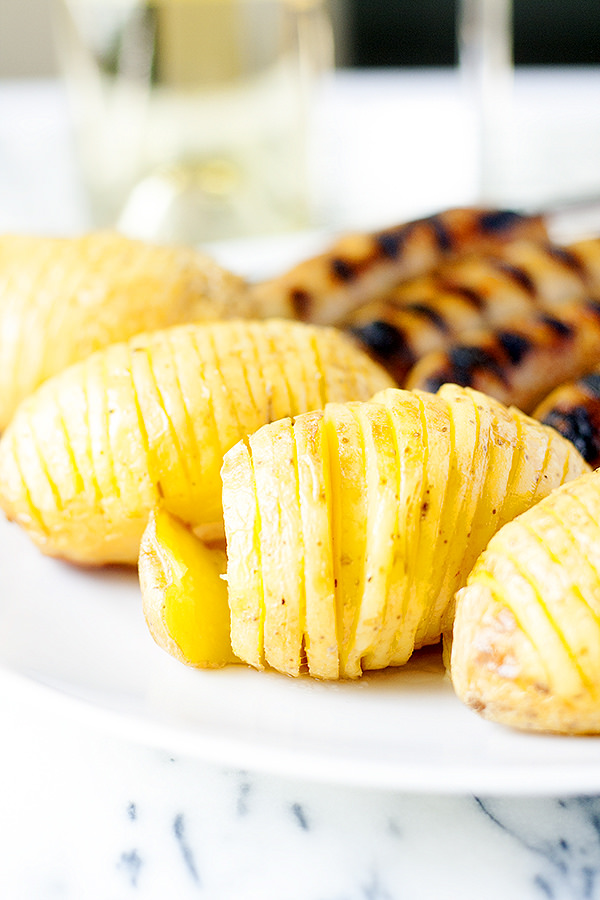 grilled hasselback potatoes