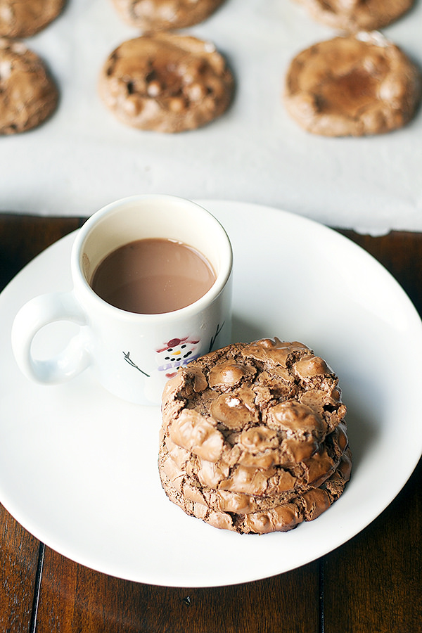 easy holiday cookie recipe | flourless hot cocoa cookies