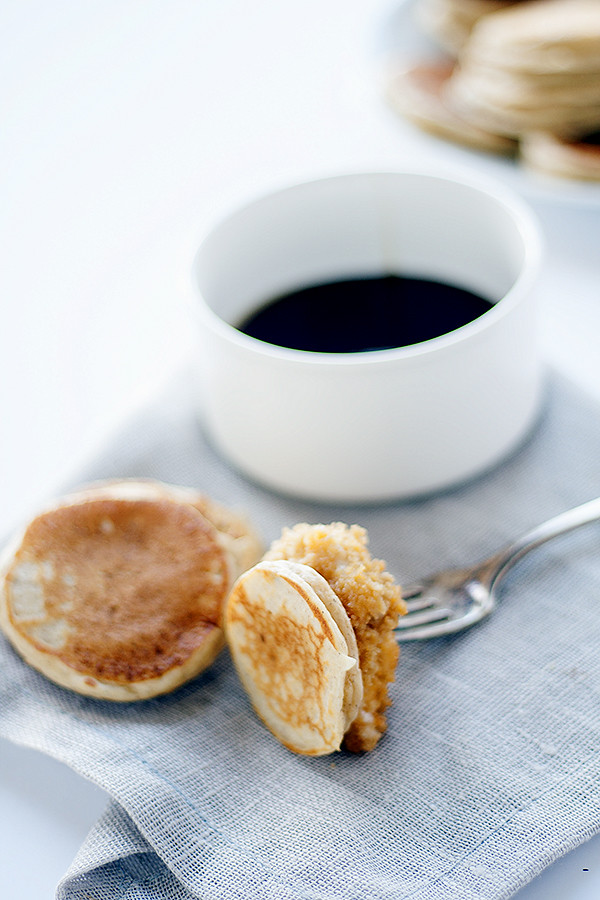 oven fried chicken and pancakes from the Stack Happy cookbook