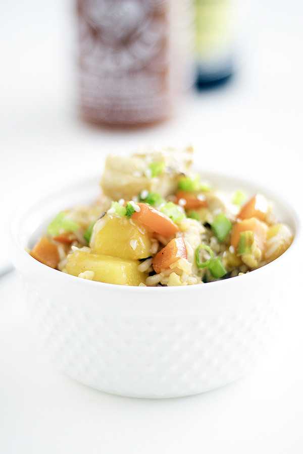 sweet and sour chicken fried rice