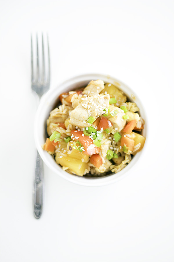sweet and sour chicken fried rice