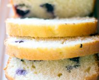 lemon loaf cake with blueberries