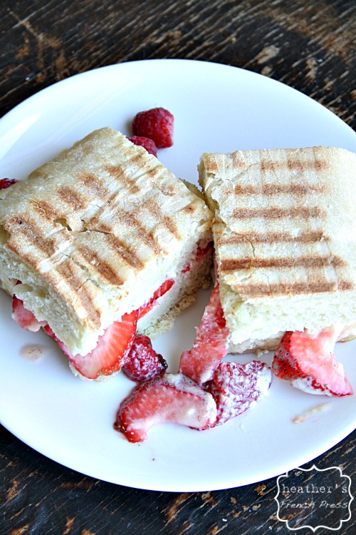 strawberries and creme panini