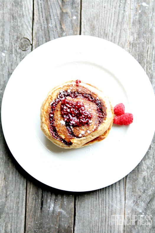 raspberry swirl pancakes