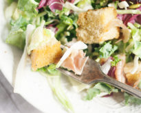 #eatsmartveggies sweet kale and crispy prosciutto panzanella |heathersfrenchpress.com