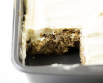 apple sheet cake with brown butter salted caramel frosting