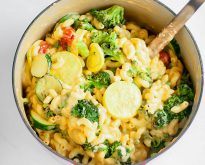 one pot roasted vegetable mac and cheese