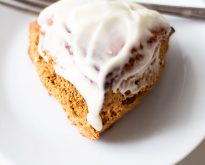 gingerbread scone with buttered rum glaze