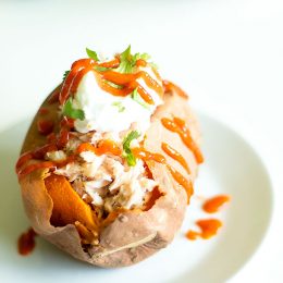 tuna stuffed sweet pottoes