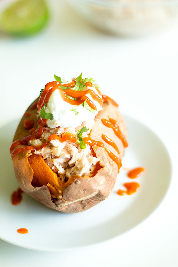 tuna stuffed sweet pottoes