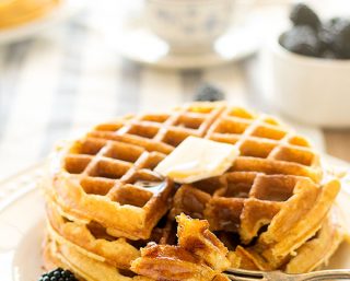 buttermilk cornmeal waffles