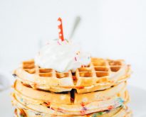 birthday cake waffles