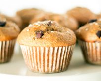 chocolate tahini banana muffins