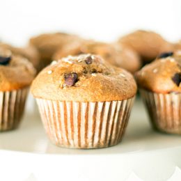 chocolate tahini banana muffins