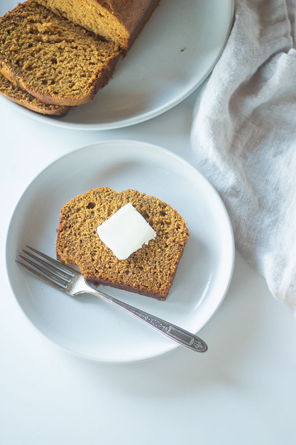 roasted banana pumpkin bread
