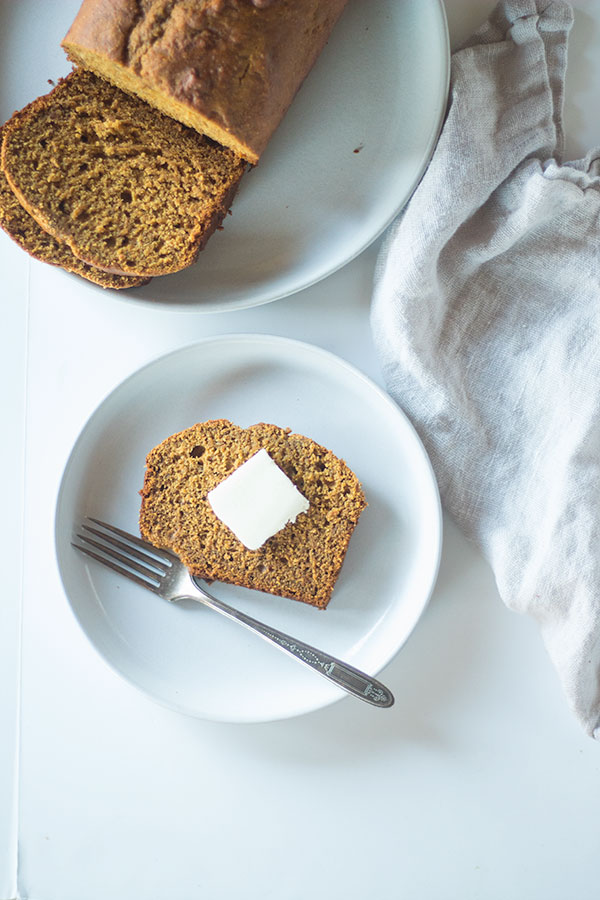 roasted banana pumpkin bread