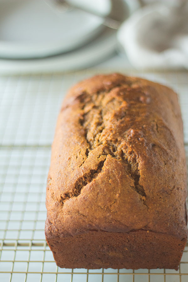 roasted banana pumpkin bread