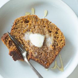 roasted banana pumpkin bread