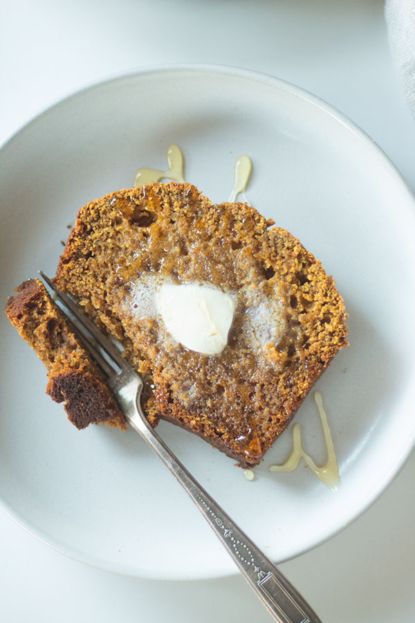 roasted banana pumpkin bread
