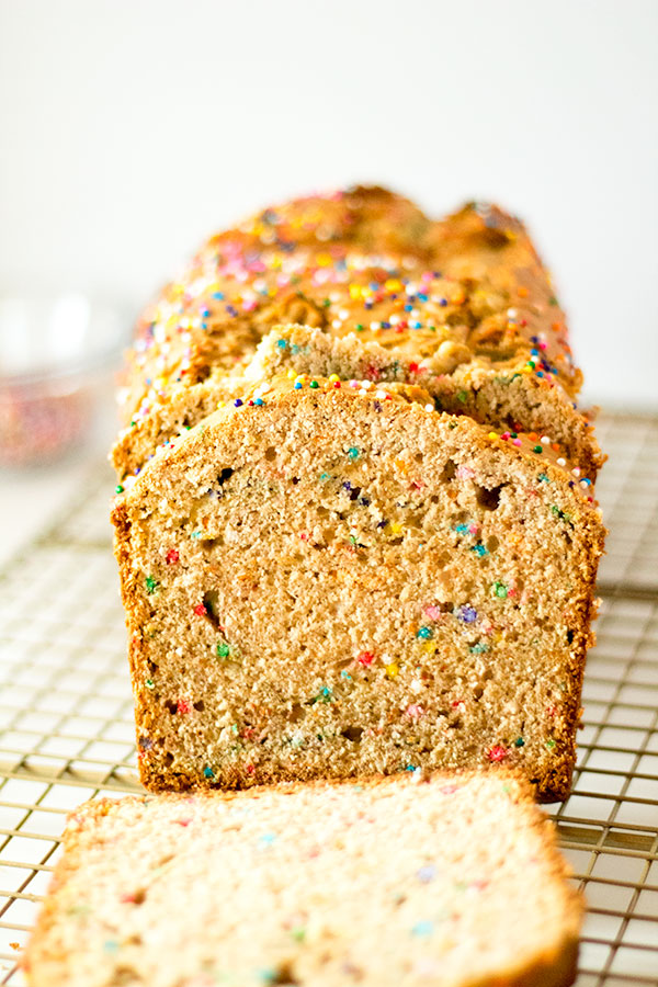 birthday cake banana bread