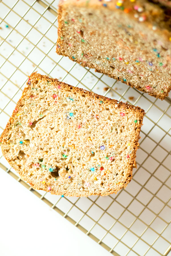 birthday cake banana bread