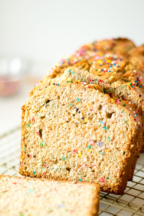 birthday cake banana bread