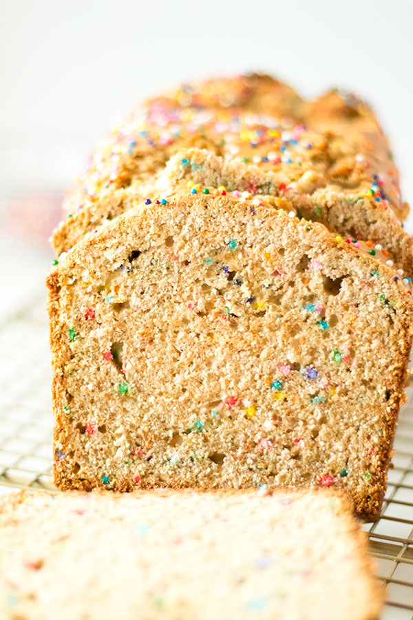 birthday cake banana bread